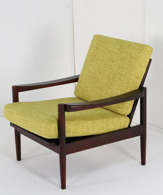 Image 1 of Vintage Armchair Easy Chair 'Kaufbeuren' New Upholstery