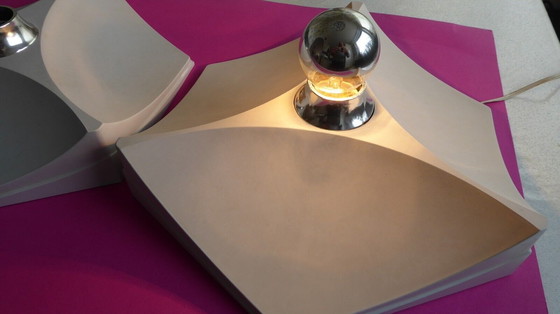 Image 1 of 2x Hoffmeister Leuchten space age wall lamp