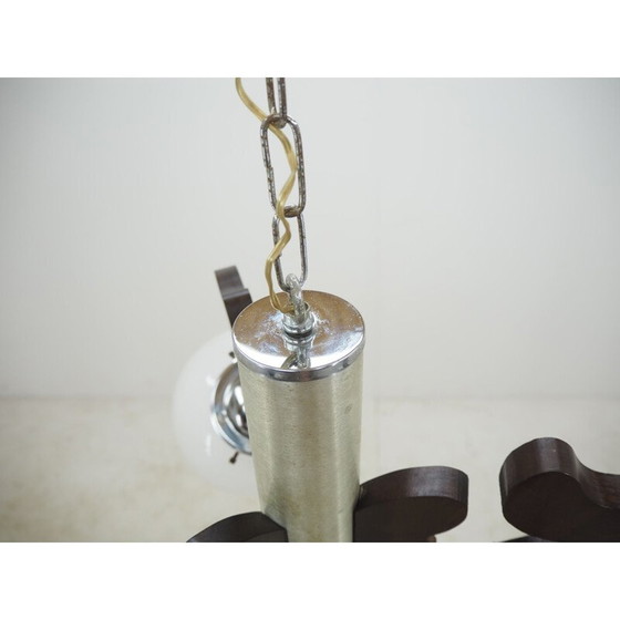 Image 1 of Lámpara de araña de cristal de mediados de siglo, Italia, década de 1950