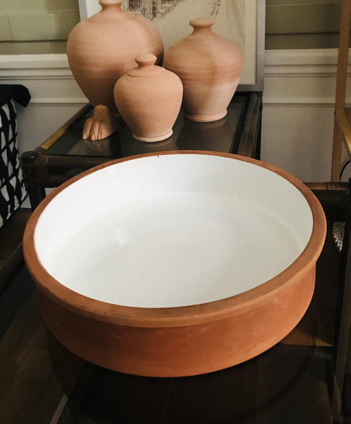 Enameled Terracotta Dish