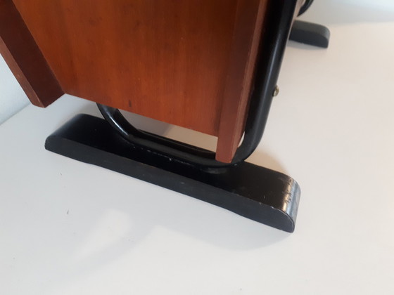 Image 1 of 60's vintage reading table side table newspaper rack