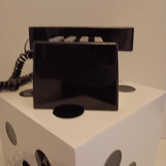 Image 1 of Black Cube Phone Jan Des Bouvrie 1980s