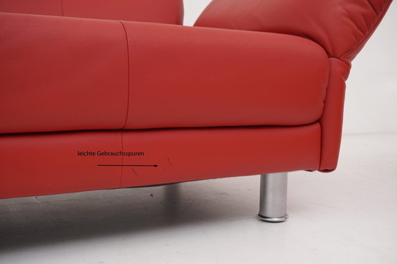 Image 1 of Rolf Benz 510 three-seater two-seater couch sofa leather red multifunctional