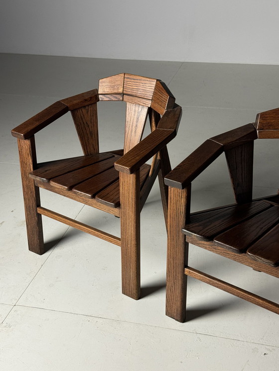 Image 1 of 2x Brutalist Armchairs