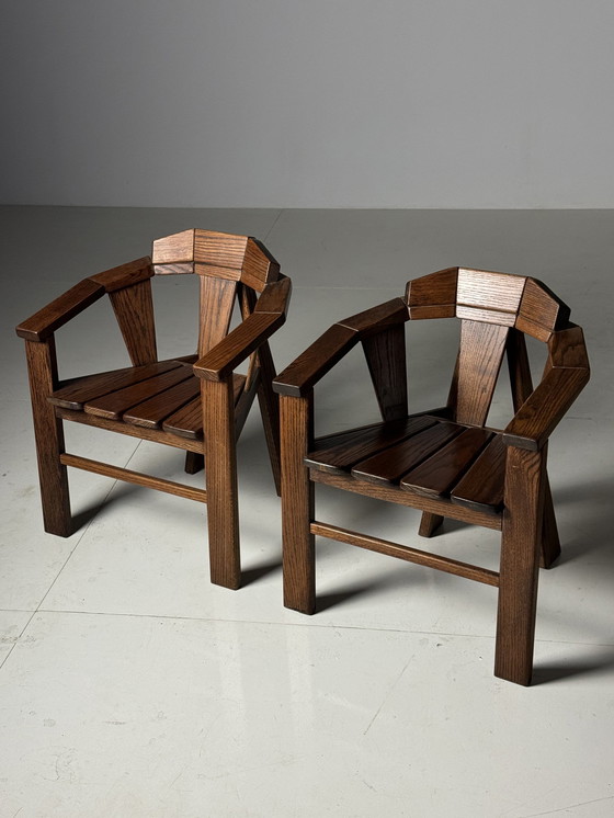 Image 1 of 2x Brutalist Armchairs