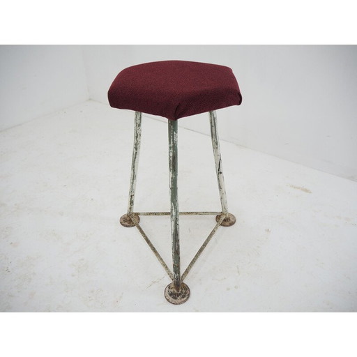 Mid century industrial stool, Czechoslovakia 1960s