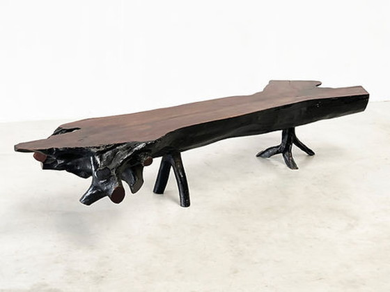 Image 1 of XXL 240cm Table / banc en tronc d'arbre