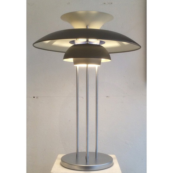 Image 1 of Vintage grey metal table lamp by Louis Poulsen for Poul Henningsen, 1960