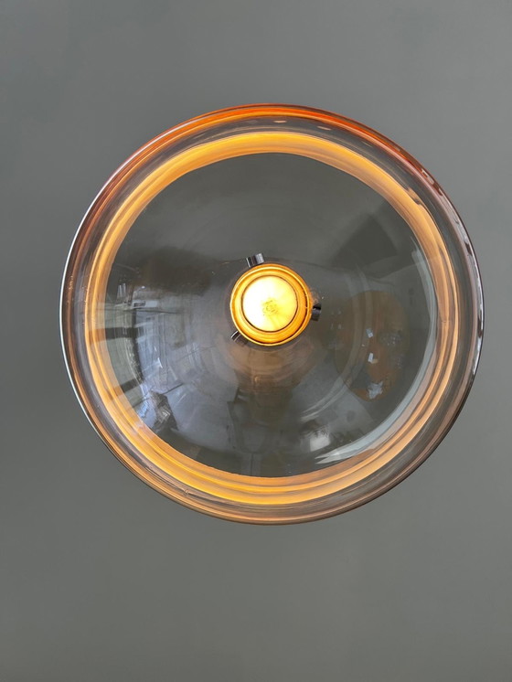 Image 1 of Lampe suspendue Bauhaus Design by Herbert Proft For Glashütte Limburg