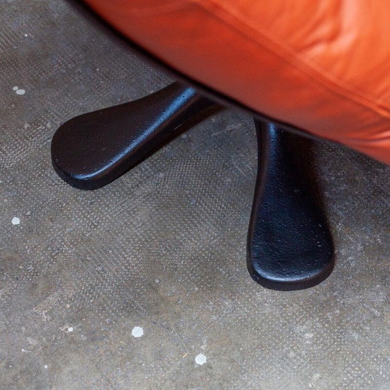 Image 1 of Vintage leather and fiberglass armchair, 1970