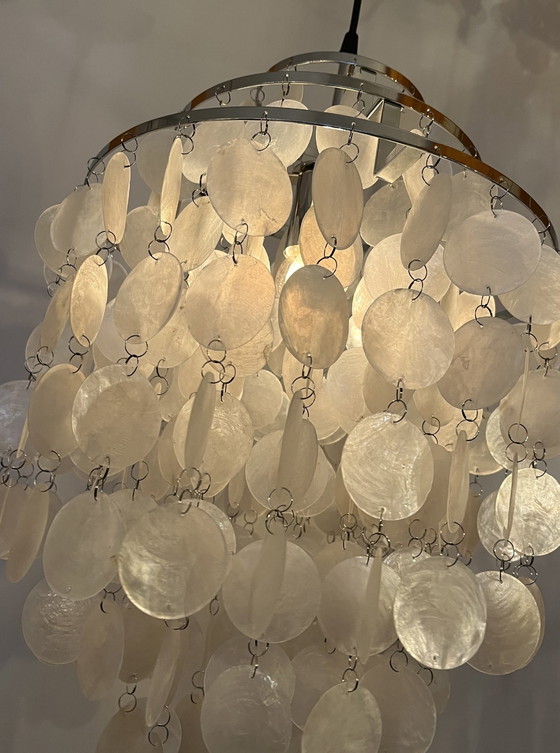 Image 1 of Capiz shell pendant lamp pearl chandelier