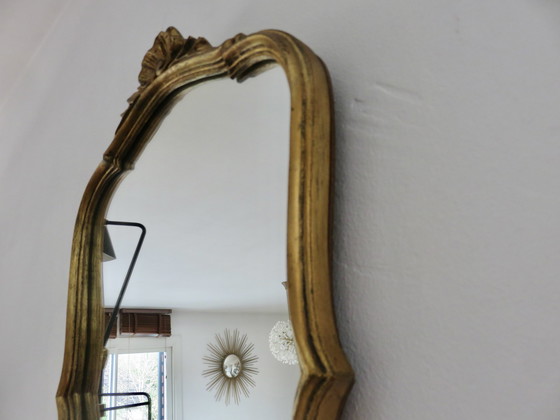 Image 1 of Louis Xv Baroque Wall Mirror in Gilded Resin and Wood from the 70s