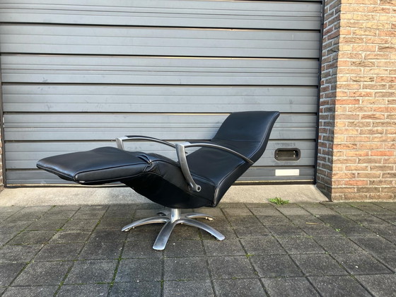 Image 1 of Jori Brainbuilder Relax Armchair, Medi, Mono-Move Black Leather Konia Black, Incl Head Pillow