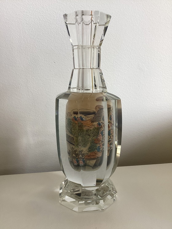 Image 1 of Jacarte crystal vase