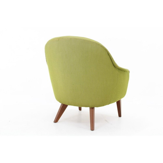 Image 1 of Vintage teak and fabric armchair, Denmark 1960