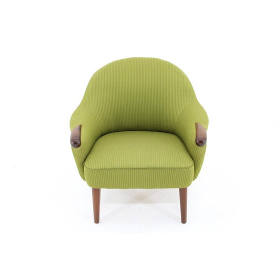 Image 1 of Vintage teak and fabric armchair, Denmark 1960