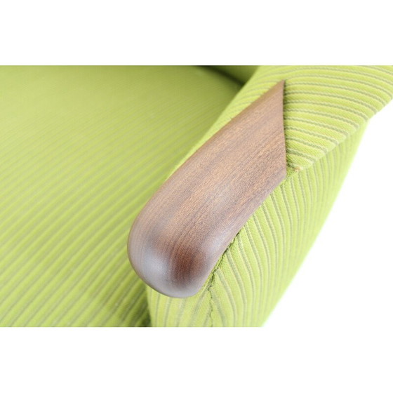 Image 1 of Vintage teak and fabric armchair, Denmark 1960