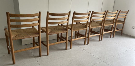 Image 1 of 6x Poul Volther Papercord 1960Er chairs