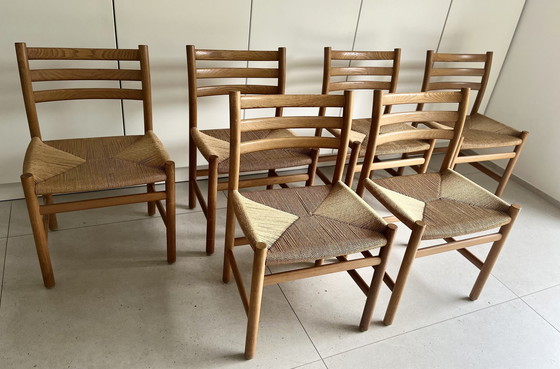 Image 1 of 6x Poul Volther Papercord 1960Er chairs