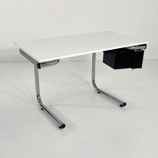 Black & Chromed Drafting Table/Desk By Joe Colombo For Bieffeplast, 1970S