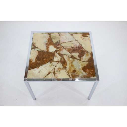 Vintage chrome and resin coffee table, Germany 1980