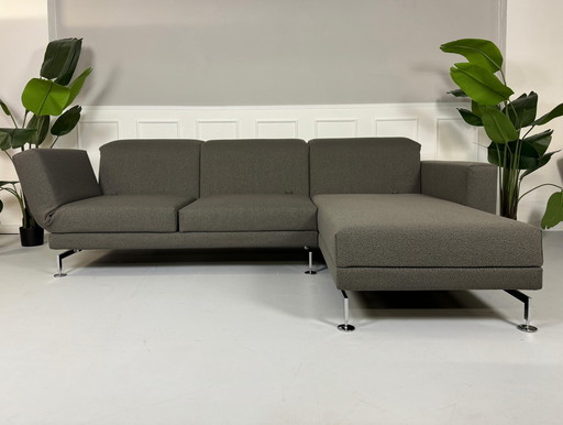 Brühl Moule corner sofa fabric sofa couch gray exhibition piece