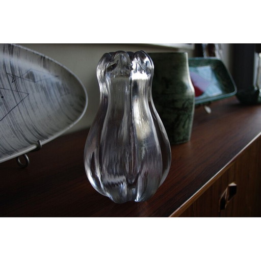 Vintage Chipped Ice vase by Vicke Lindstrand