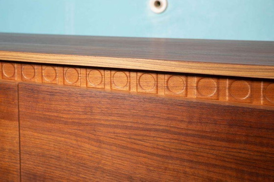 Image 1 of Japandi walnut sideboard refurbished, midmod 70s sideboard