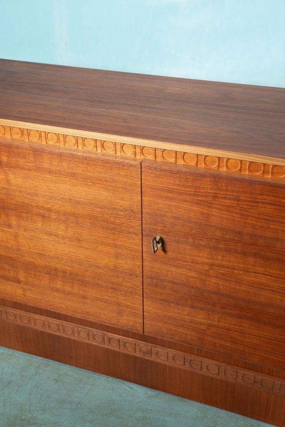 Image 1 of Japandi walnut sideboard refurbished, midmod 70s sideboard