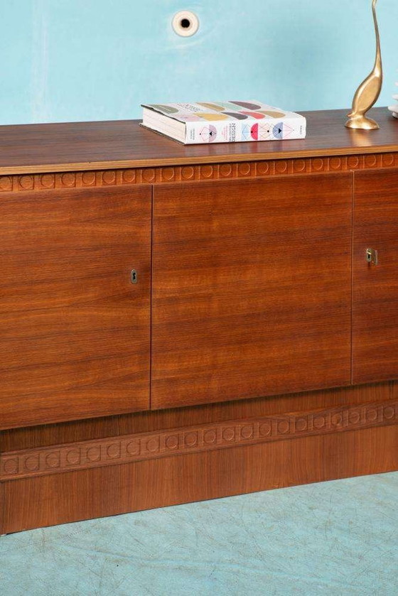 Image 1 of Japandi walnut sideboard refurbished, midmod 70s sideboard