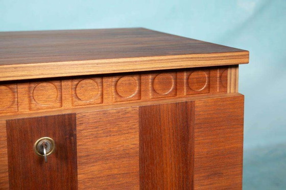 Image 1 of Japandi walnut sideboard refurbished, midmod 70s sideboard