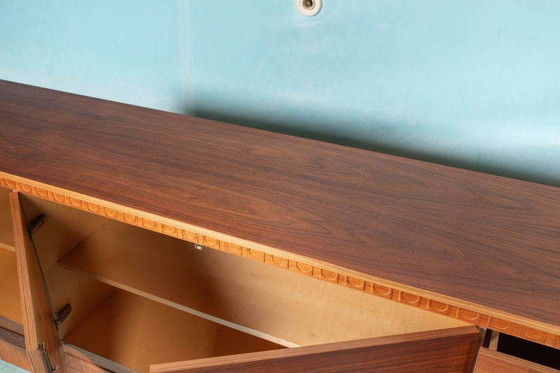 Image 1 of Japandi walnut sideboard refurbished, midmod 70s sideboard