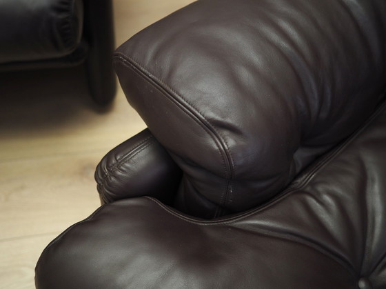 Image 1 of Leather Living Room Set, Italian Design, 1960S, Manufacturer: B&B Italia, Designer: Tobia Scarpa