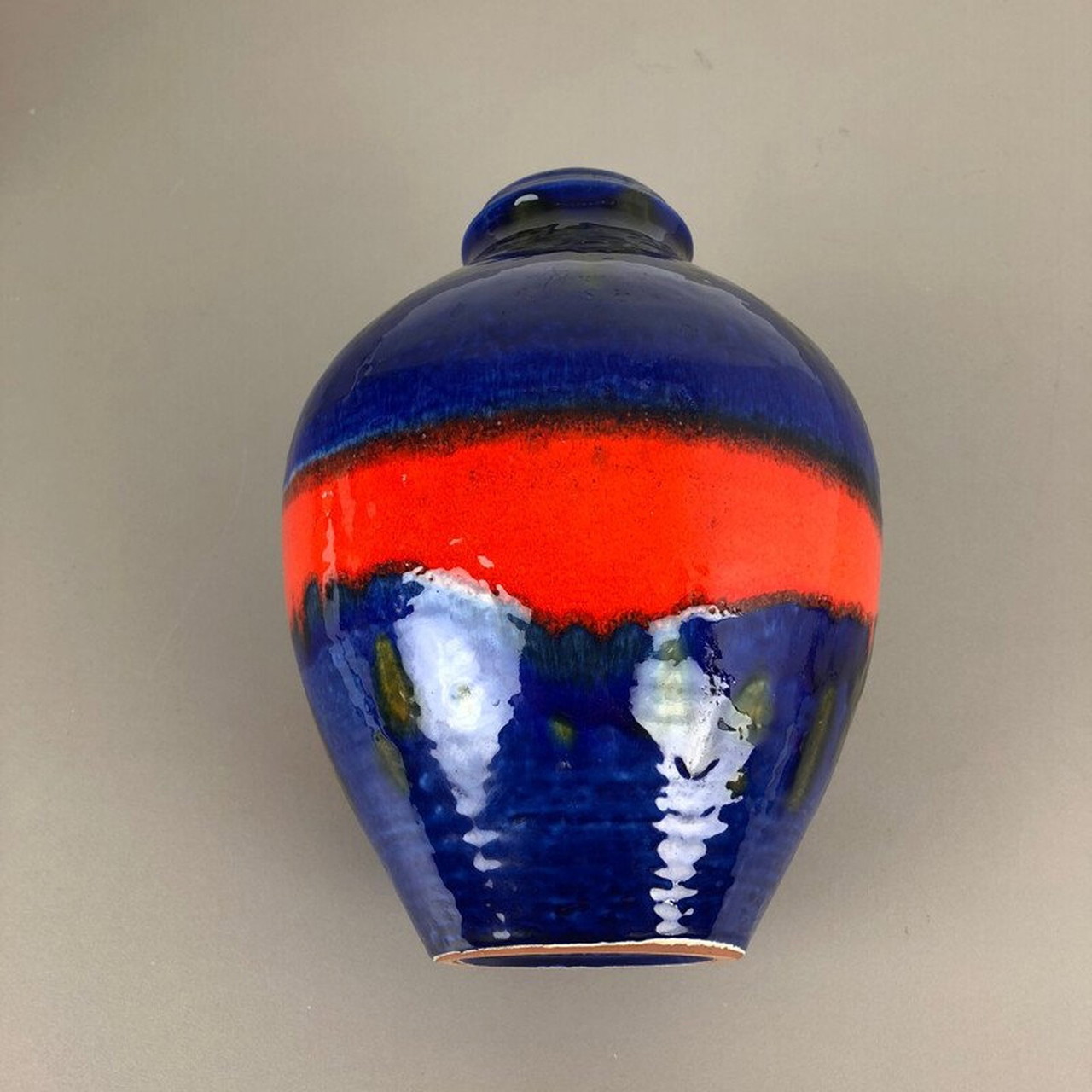 Vintage fat lava ceramic vase by Heinz Siery for Carstens