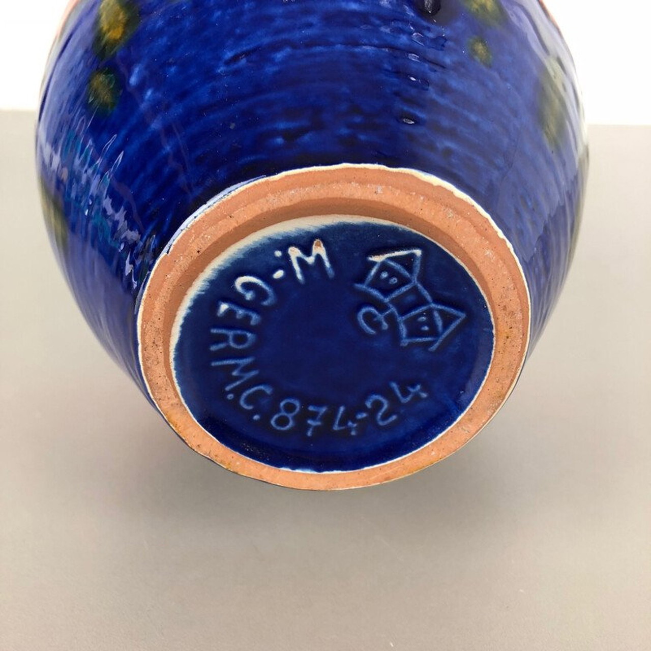 Vintage fat lava ceramic vase by Heinz Siery for Carstens