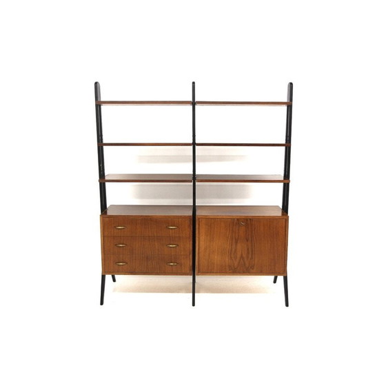 Image 1 of Libreria vintage in mogano e metallo, Svezia 1950