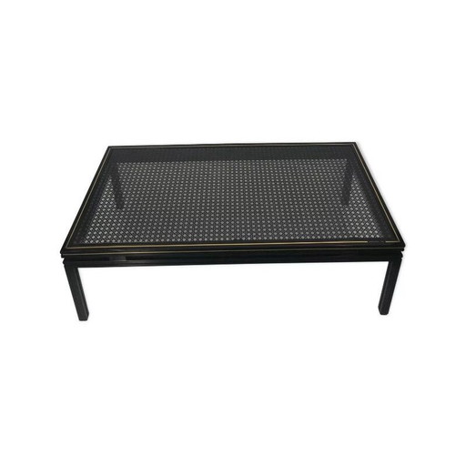 Vintage glass coffee table by Pierre Vandel