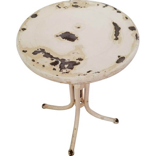 Vintage industrial swivel stool in metal, 1940