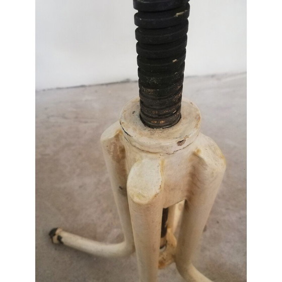 Image 1 of Sgabello girevole industriale vintage in metallo, 1940