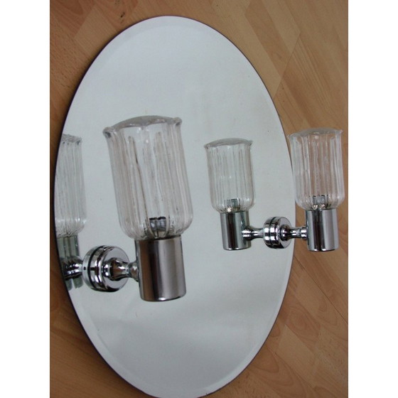 Image 1 of Specchio vintage con lampade da parete, anni '80