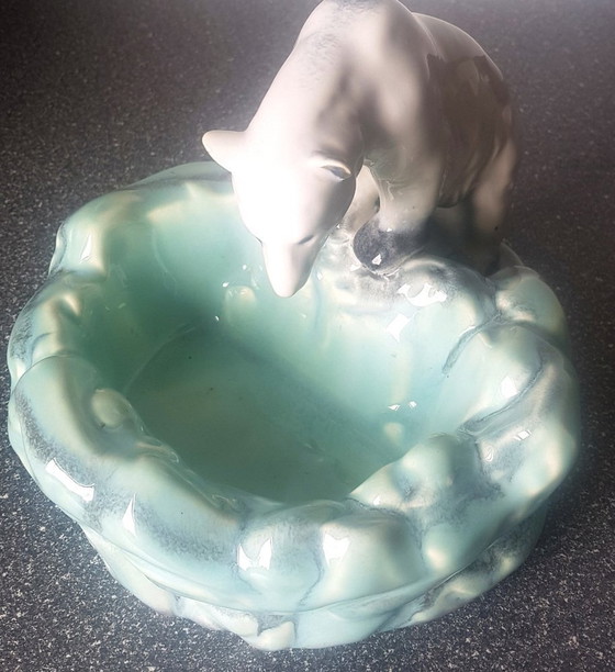 Image 1 of Ceramic Bowl With Polar Bear By Ditmar Urbach