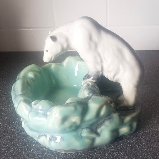 Ceramic Bowl With Polar Bear By Ditmar Urbach