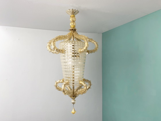 Image 1 of Barovier & Toso Murano Glass Lantern/Chandelier 