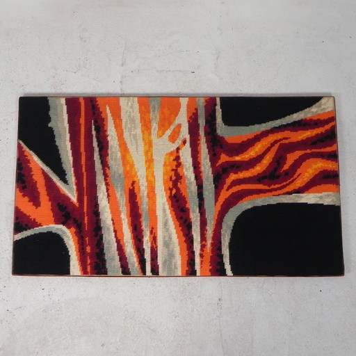 Vintage Tapestry, Tapestry Le Feu 76 X 135 Cm, 1970s