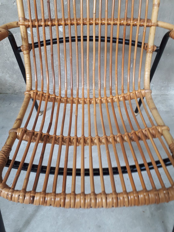 Image 1 of Chaise vintage en rotin des années 60
