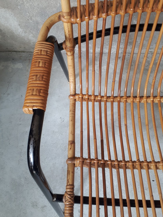 Image 1 of Chaise vintage en rotin des années 60