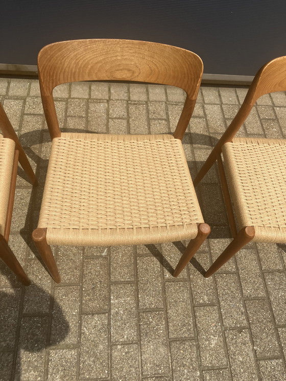 Image 1 of 4x Niels Otto Møller dining chairs 'model 75' in Teak