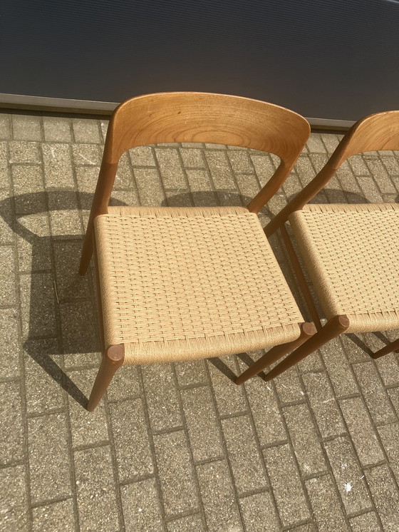 Image 1 of 4x Niels Otto Møller dining chairs 'model 75' in Teak