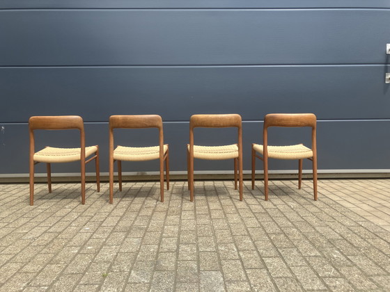 Image 1 of 4x Niels Otto Møller dining chairs 'model 75' in Teak