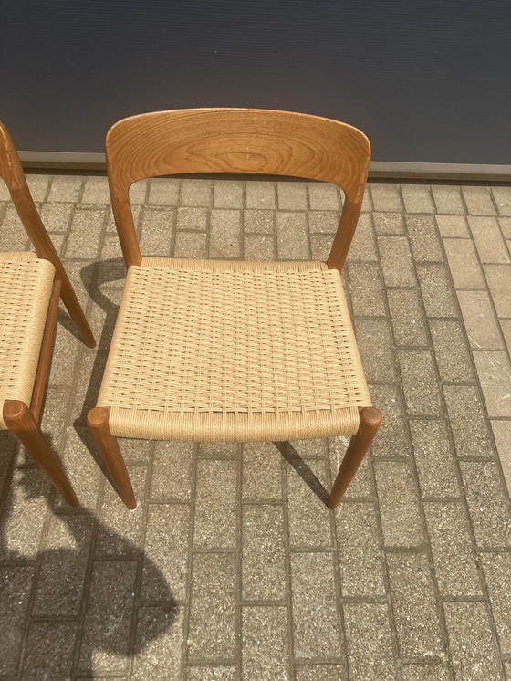 Image 1 of 4x Niels Otto Møller dining chairs 'model 75' in Teak